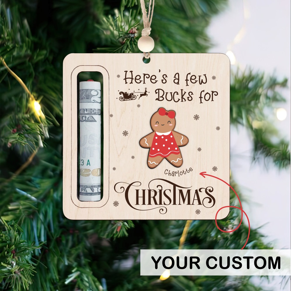 Personalized Christmas Money Holder, Family Christmas Gift, Stocking  Stuffer, Unique Christmas Money Card 